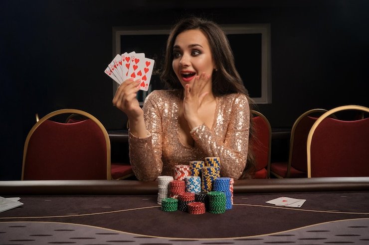 Latar belakang neon merah dan hitam bertema esports dengan suasana dinamis